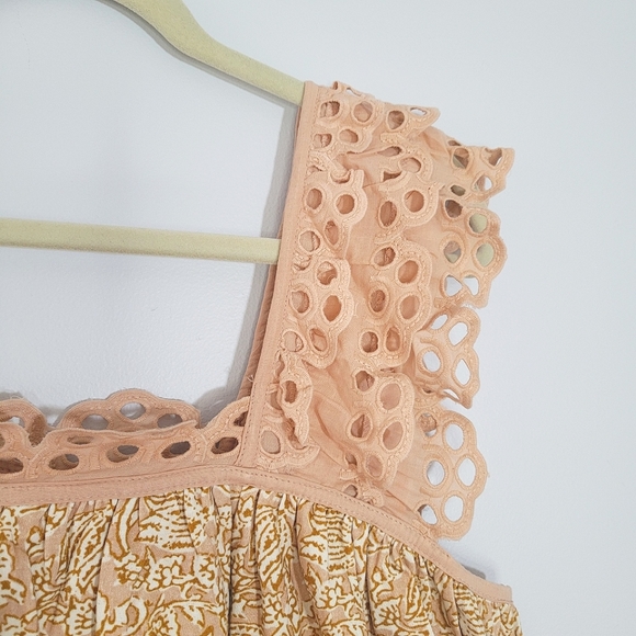 *SOLD* ANTHROPOLOGIE LET ME BE Eyelet Swing Ruffle Sleeveless - Picture 8 of 11